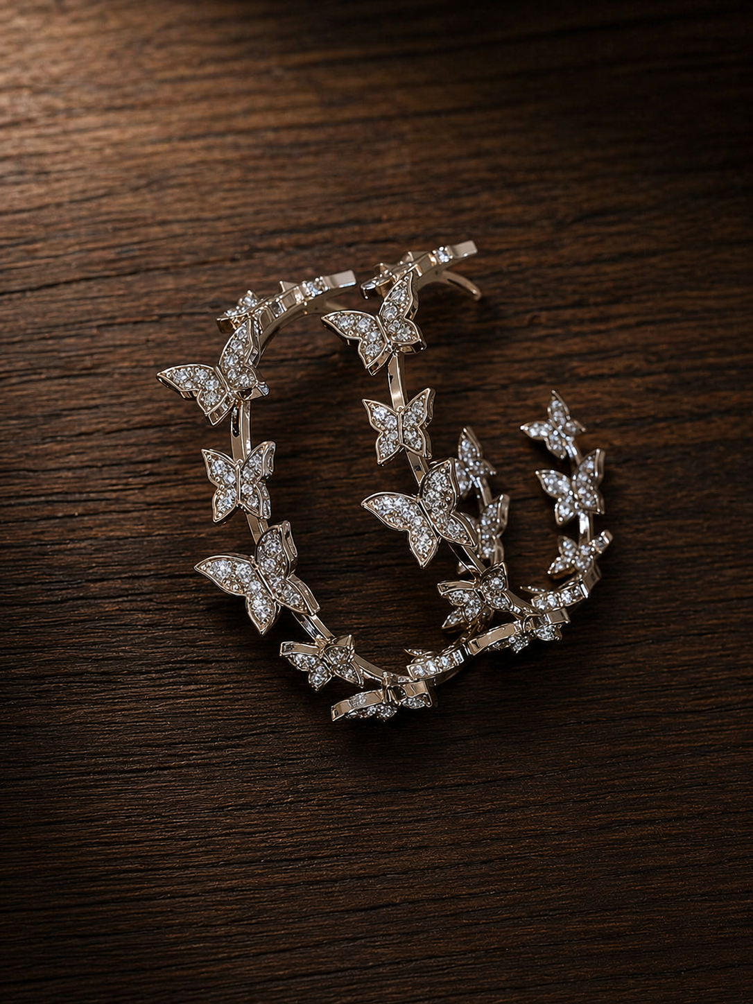 Rhinestone Butterfly Hoop Earrings for Women – Sparkling Crystal Fashion Jewelry by Andkiss